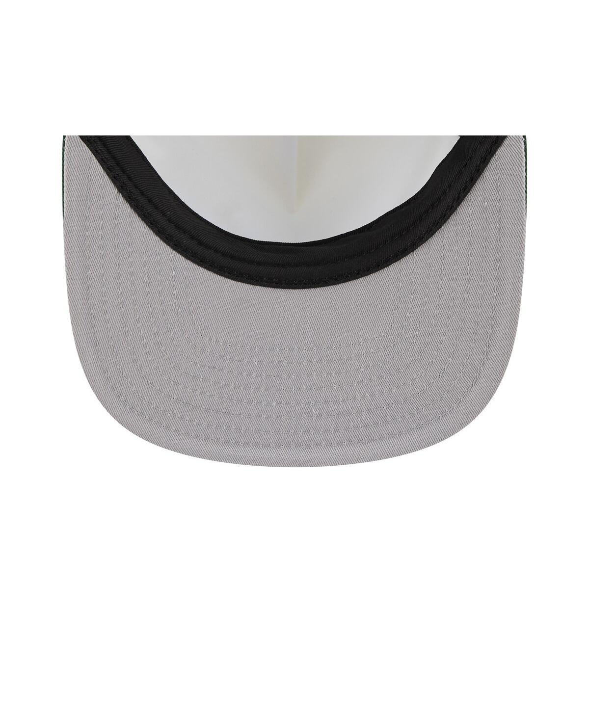 New Era Men's Cream/green Green Bay Packers Cutout A-frame 9fifty Snapback Hat In Green