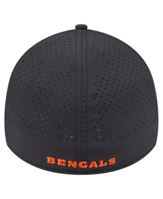Men's Black Cincinnati Bengals Perforated 39THIRTY Flex Hat
