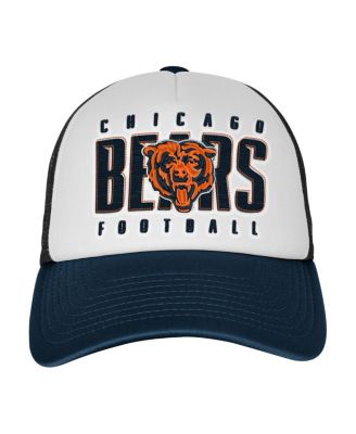 Big Boys and Girls White/Navy Chicago Bears Essentials Trucker Adjustable Hat