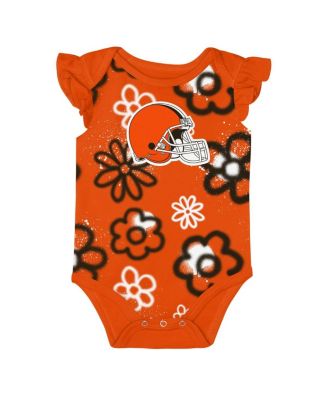 Baby Girls 2-Piece Cleveland Browns The Sunshine Bodysuit Set