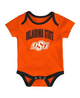 Baby Boys and Girls 3-Pack Oklahoma State Cowboys All Day Play Bodysuit Set