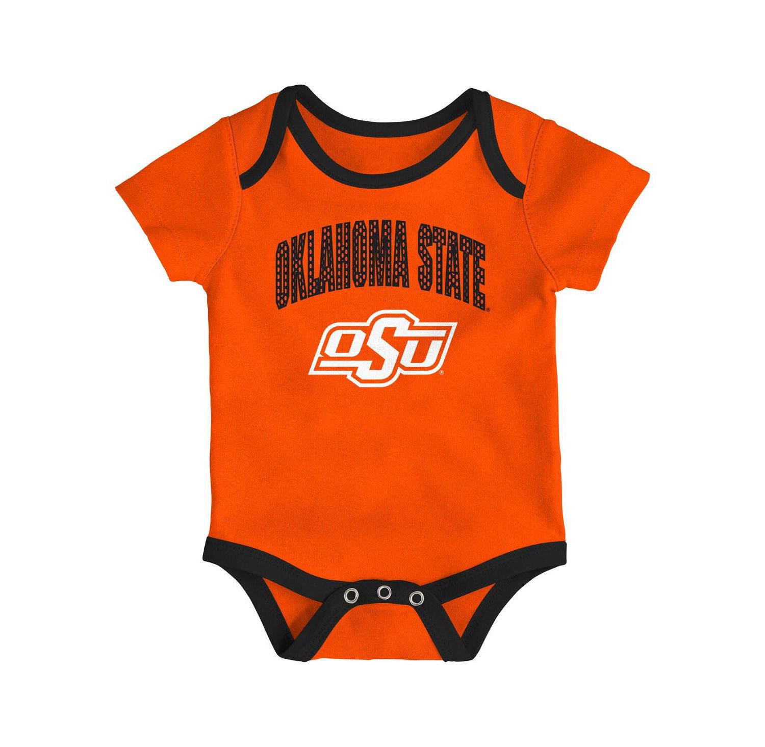 Baby Boys and Girls 3-Pack Oklahoma State Cowboys All Day Play Bodysuit Set