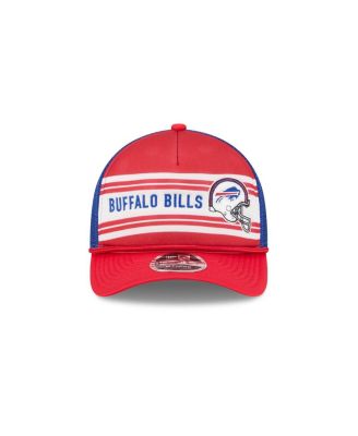 Men's Red Buffalo Bills Linear A-Frame 9FORTY Adjustable Hat