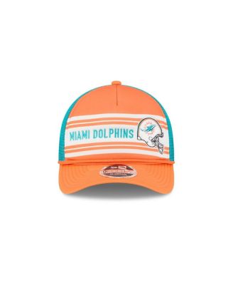 Men's Orange Miami Dolphins Linear A-Frame 9FORTY Adjustable Hat