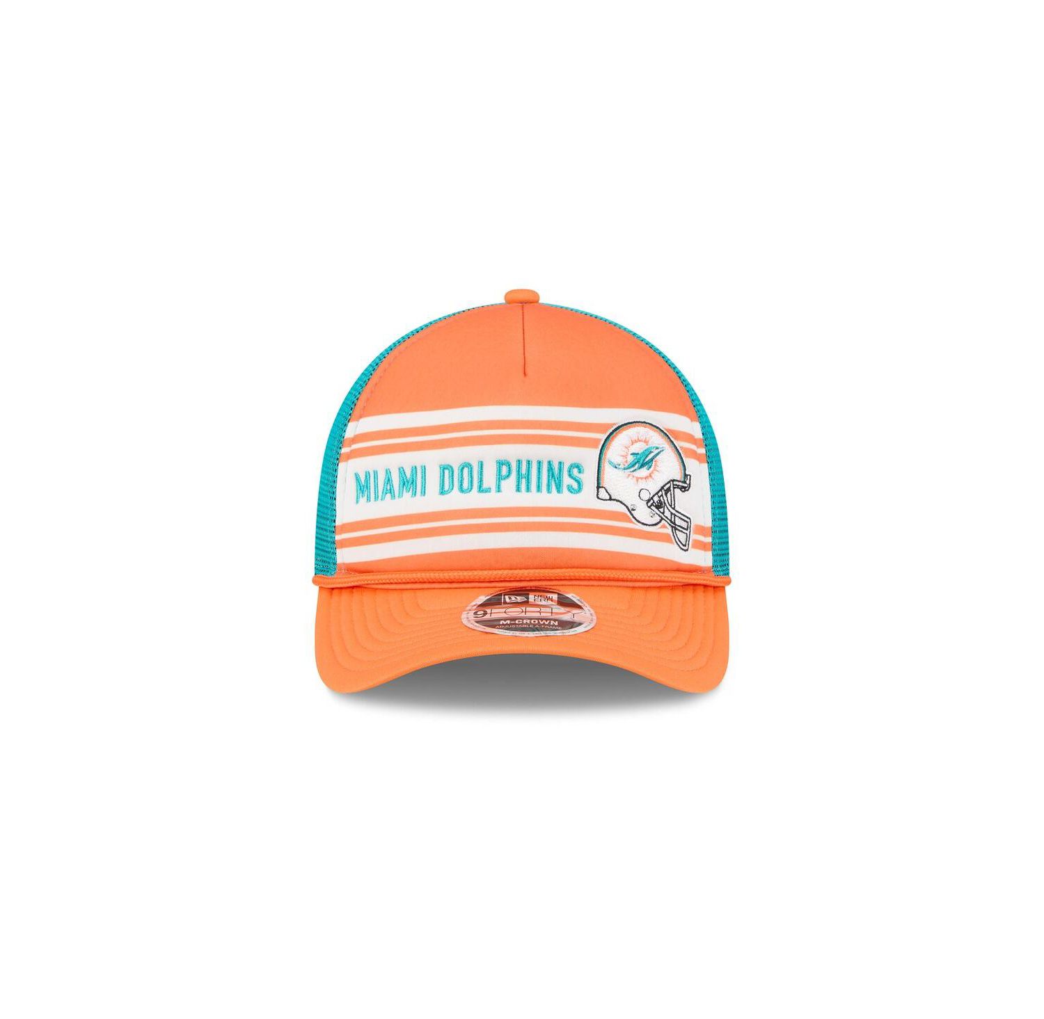 Men's Orange Miami Dolphins Linear A-Frame 9FORTY Adjustable Hat