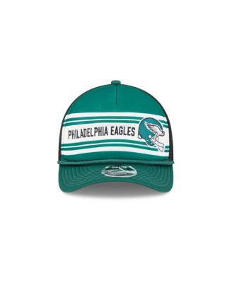 Men's Green Philadelphia Eagles Linear A-Frame 9FORTY Adjustable Hat