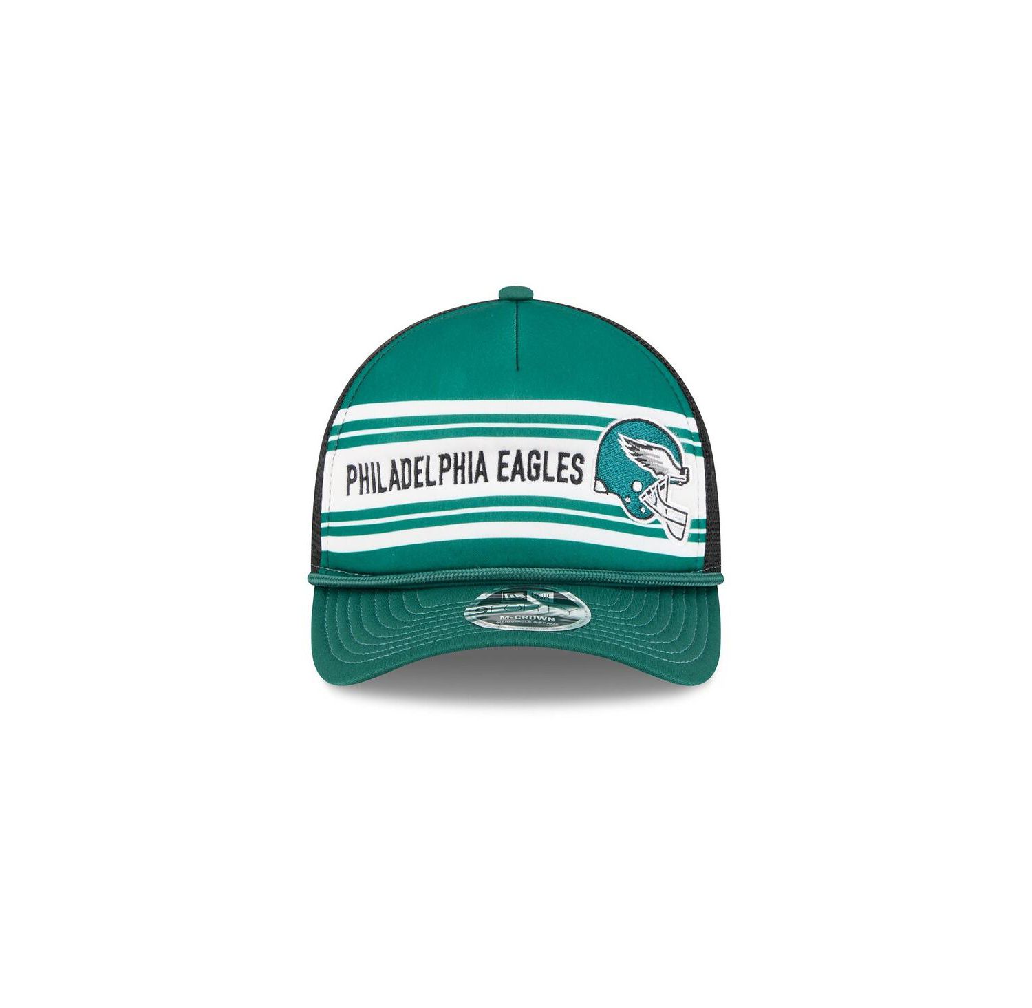 Men's Green Philadelphia Eagles Linear A-Frame 9FORTY Adjustable Hat