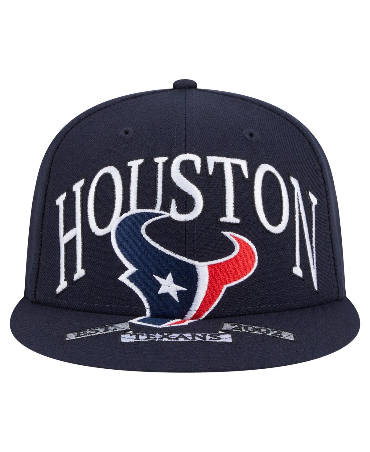 New Era Men's Navy Houston Texans Oversized 59fifty Fitted Hat In Blue