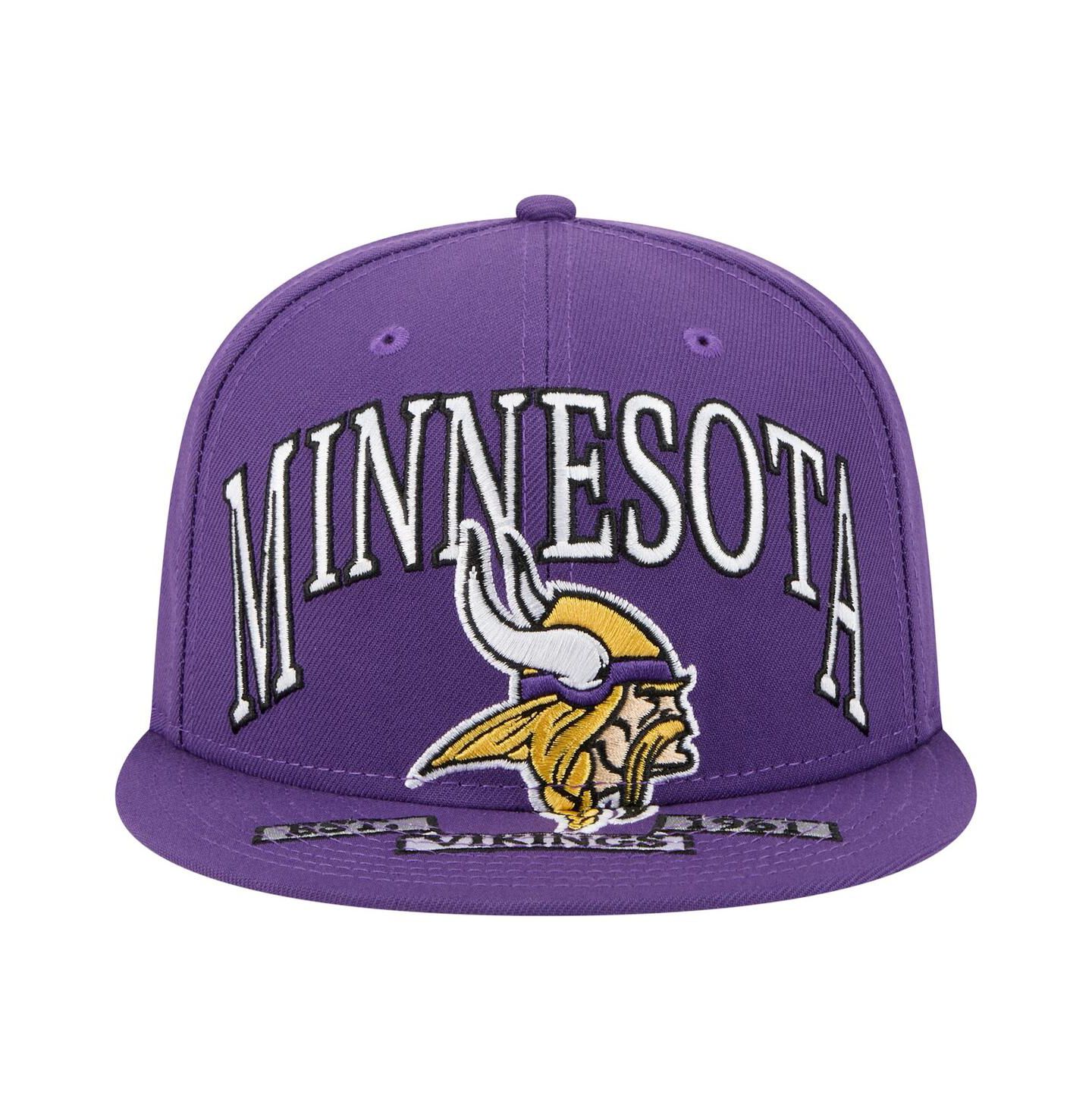 Мужская кепка New Era Purple Minnesota Vikings Oversized 59FIFTY Fitted Hat — фото 4