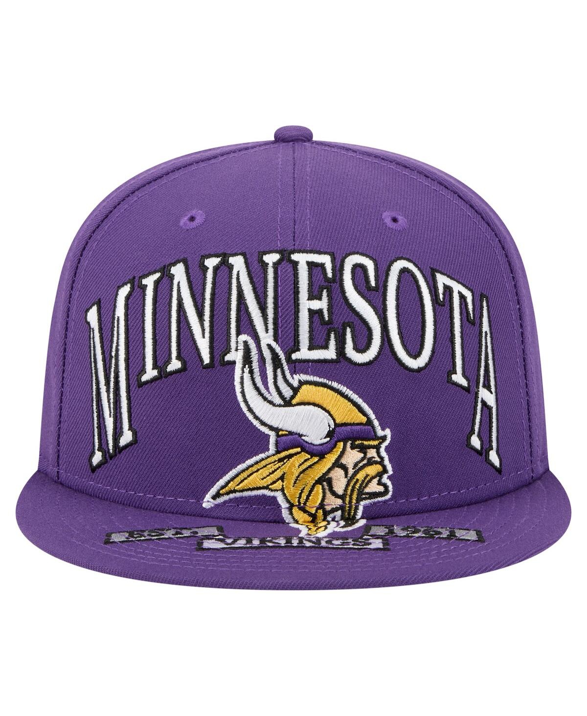 New Era Men's Purple Minnesota Vikings Oversized 59FIFTY Fitted Hat