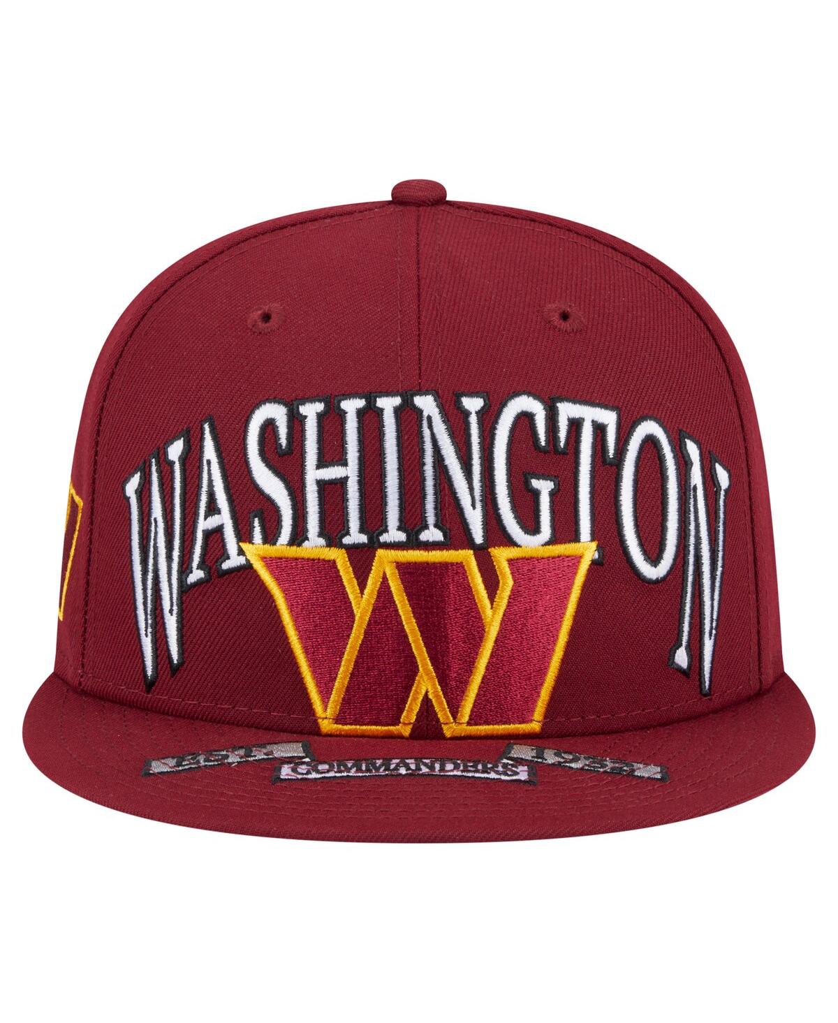 New Era Men's Burgundy Washington Commanders Oversized 59fifty Fitted Hat In Burgundy