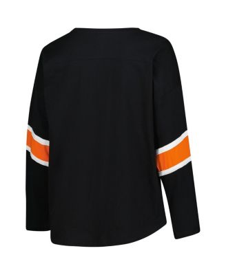 Women's Black Cincinnati Bengals Plus Size Redzone 3/4-Sleeve Scoop Neck T-Shirt