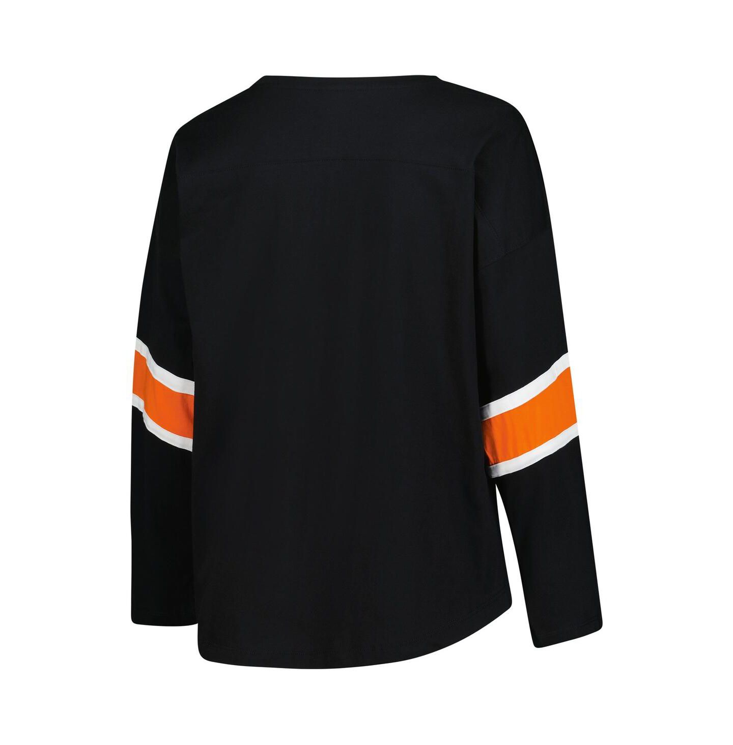 Женская футболка Fanatics Black Cincinnati Bengals Plus Size Redzone 3/4-Sleeve Scoop Neck — фото 2