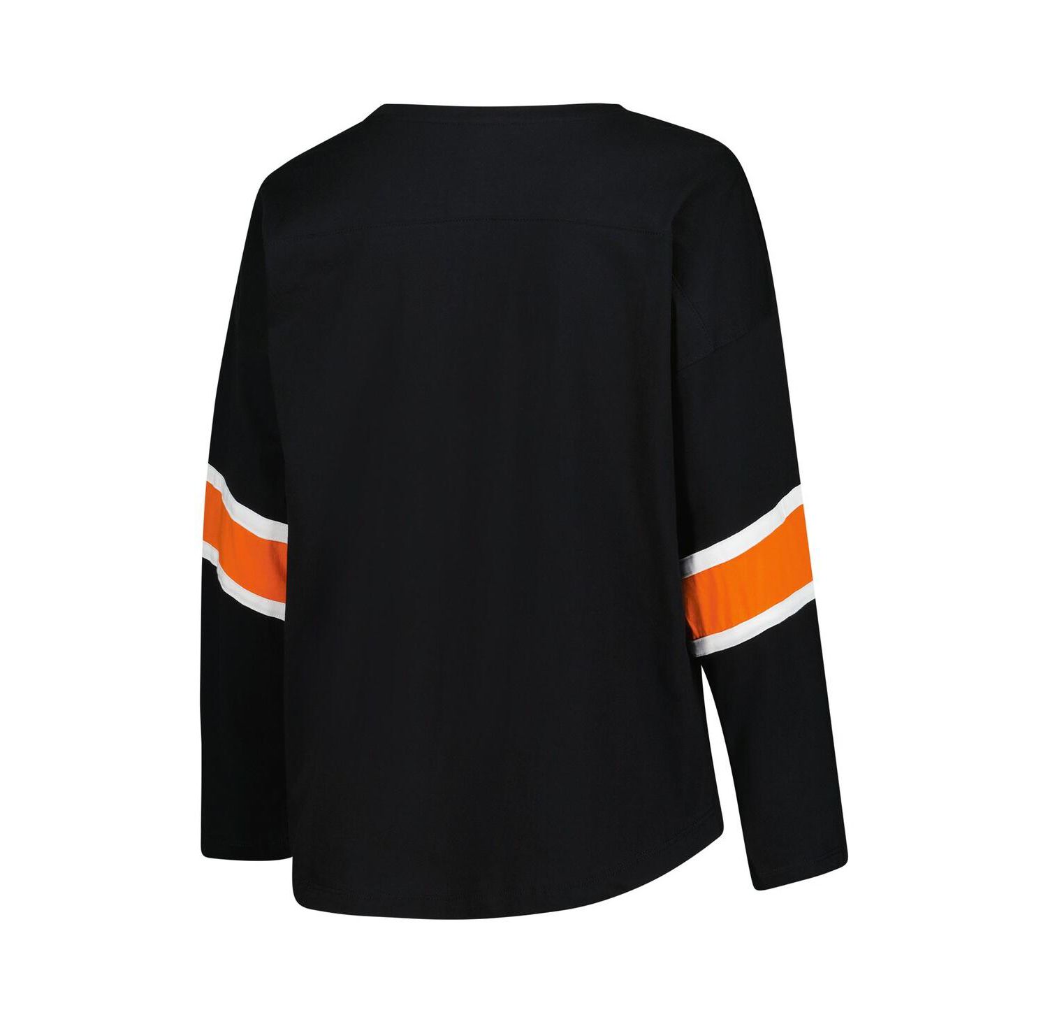 Women's Black Cincinnati Bengals Plus Size Redzone 3/4-Sleeve Scoop Neck T-Shirt