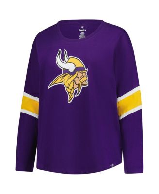 Women's Purple Minnesota Vikings Plus Size Redzone 3/4-Sleeve Scoop Neck T-Shirt