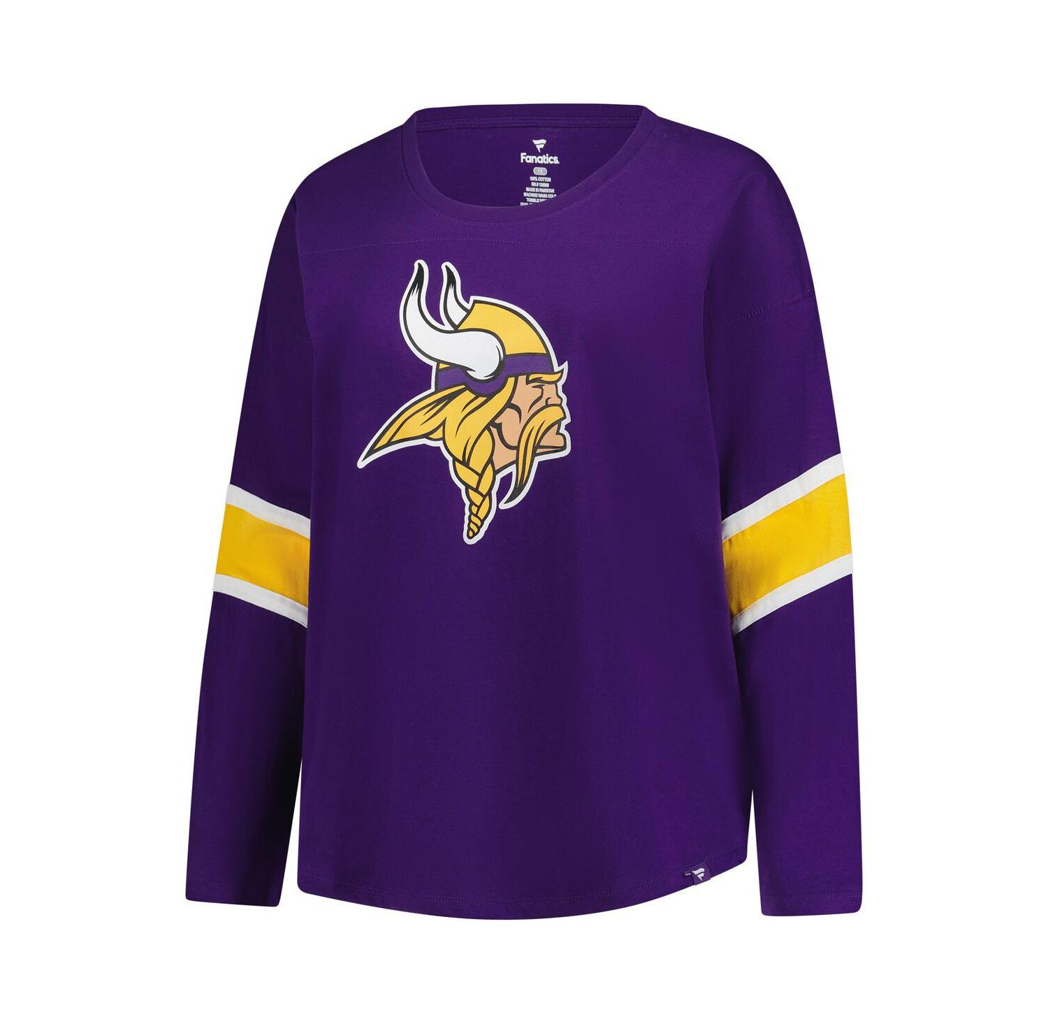 Women's Purple Minnesota Vikings Plus Size Redzone 3/4-Sleeve Scoop Neck T-Shirt