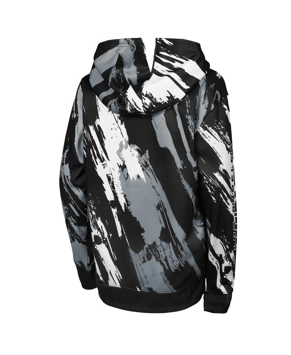 Outerstuff Big Boys And Girls Black Los Angeles Kings Master Snipe Pullover Hoodie In Gray