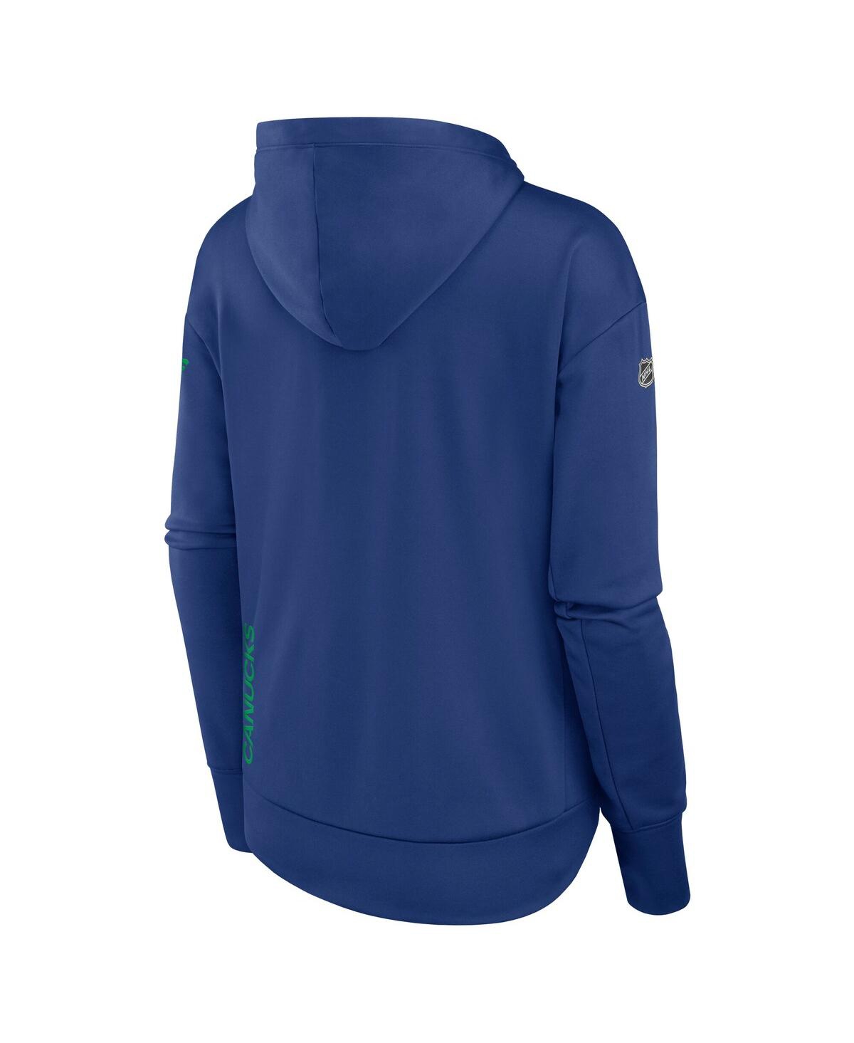 Fanatics Women's Blue Vancouver Canucks Authentic Pro Scuba Full-zip Hoodie In Blue
