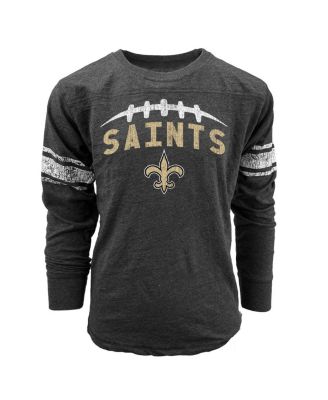 Wes Willy Big Boys and Girls Black New Orleans Saints Football Long Sleeve T-Shirt