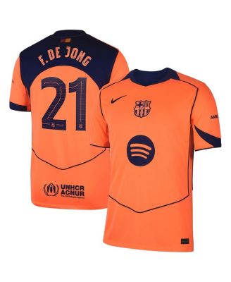 Nike - Men's Frenkie de Jong Orange Barcelona 2025/26 Third Replica Player Jersey