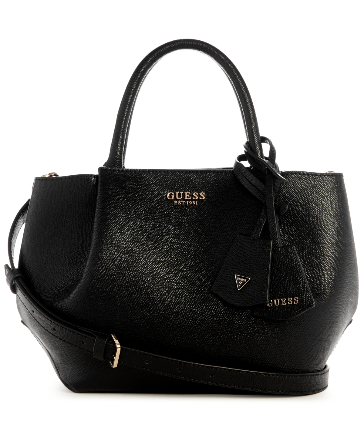 Guess Amorette Girlfriend Satchel Bag In Black