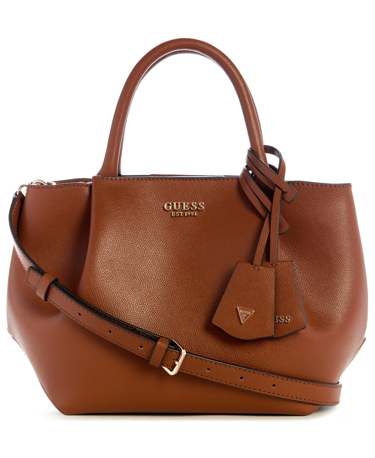 Guess Amorette Girlfriend Satchel Bag In Brown