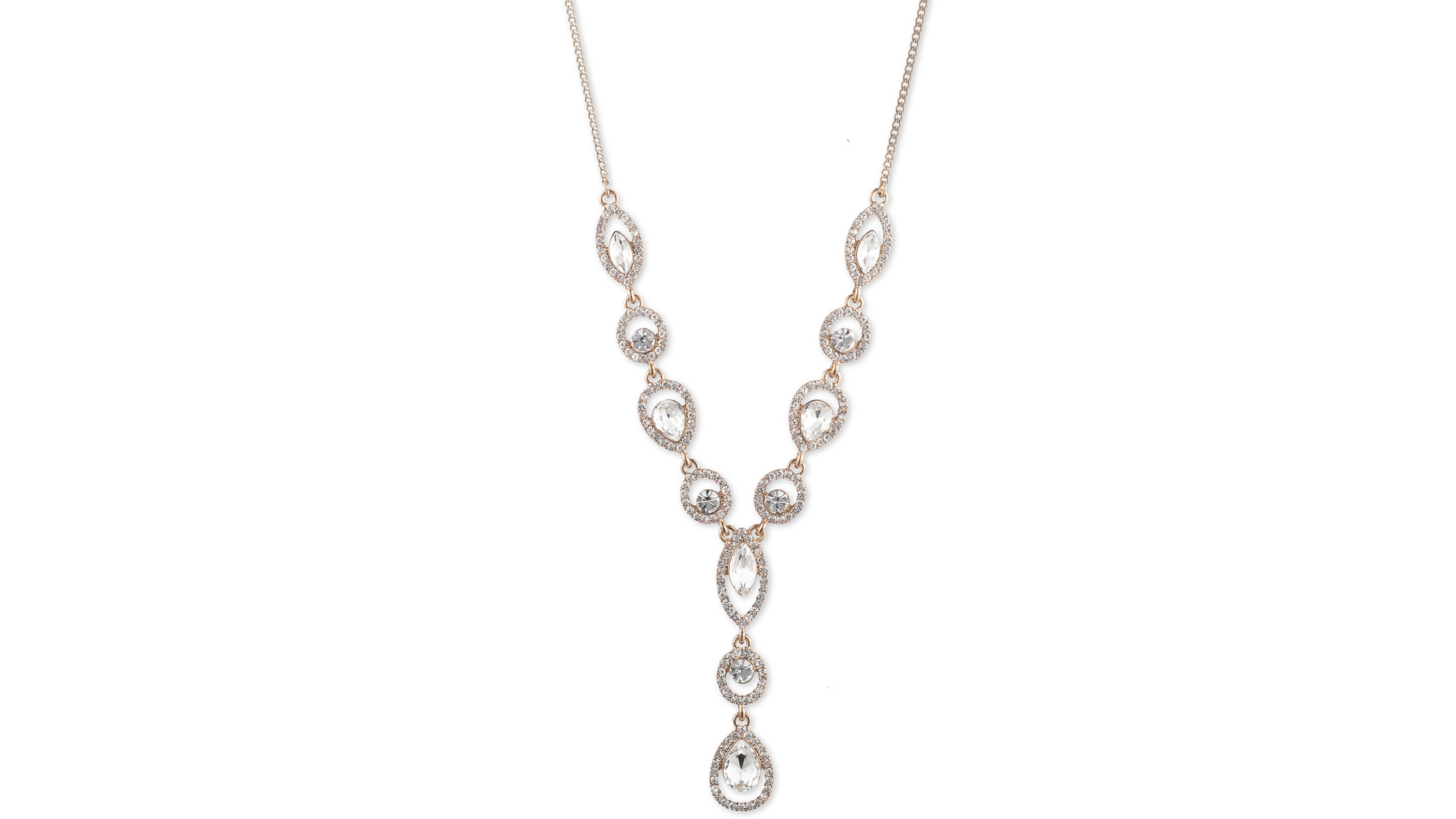 Givenchy Extender Crystal and Glass Stone Y-Necklace