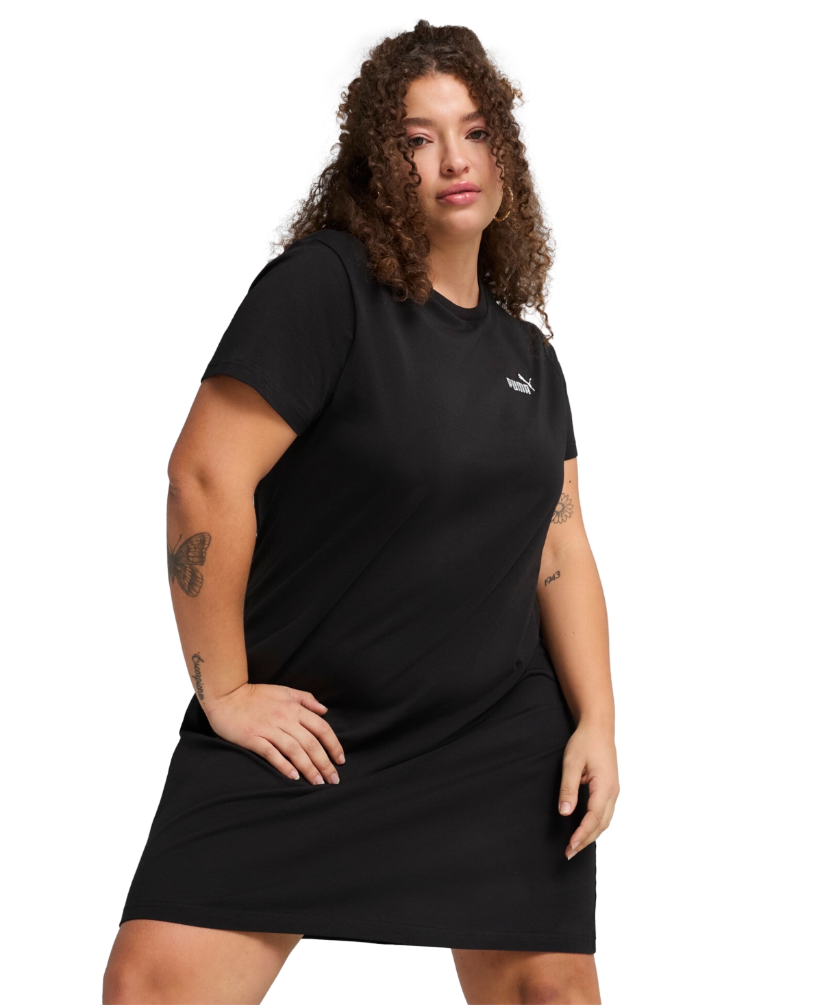 Puma Women's Short Sleeve Slim Dress - Puma Black