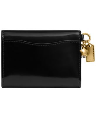 Essential Mini Spazzolato Leather Flap Card Case with Charm