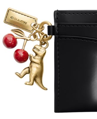 Essential Spazzolato Leather Card Case with Charm