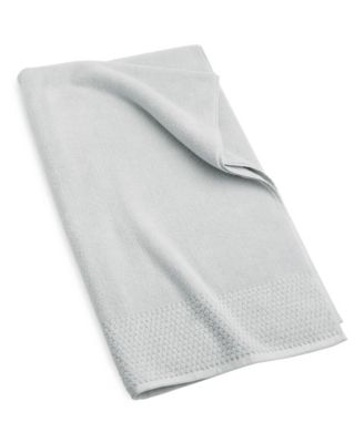 The Bath House Jacquard Border Cotton Bath Towel, 30" x 54" - Gray, Bath Towel