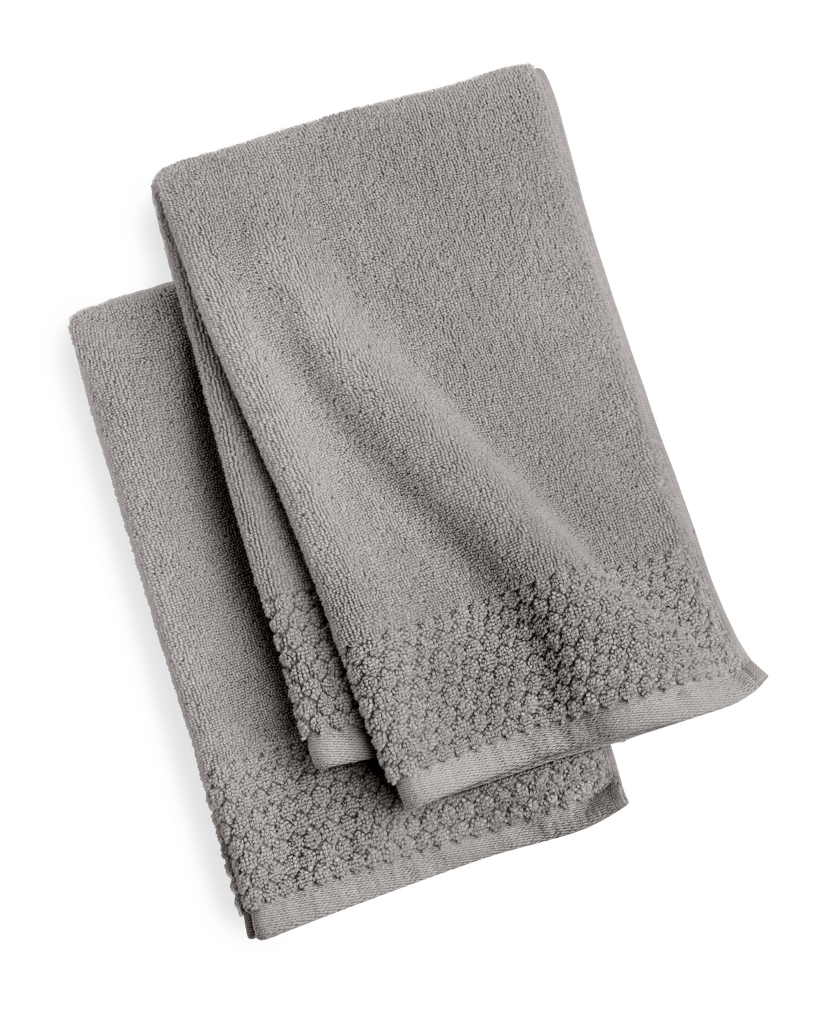 The Bath House Cotton 2-pack Hand Towels, 16" X 28" In Gray