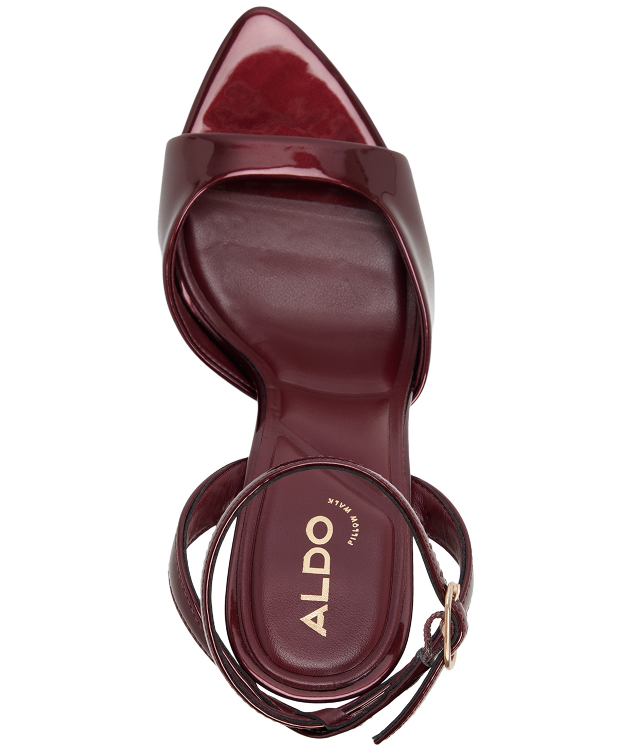 Aldo Forevermore Ankle Strap Pointed Toe Sandal In Red