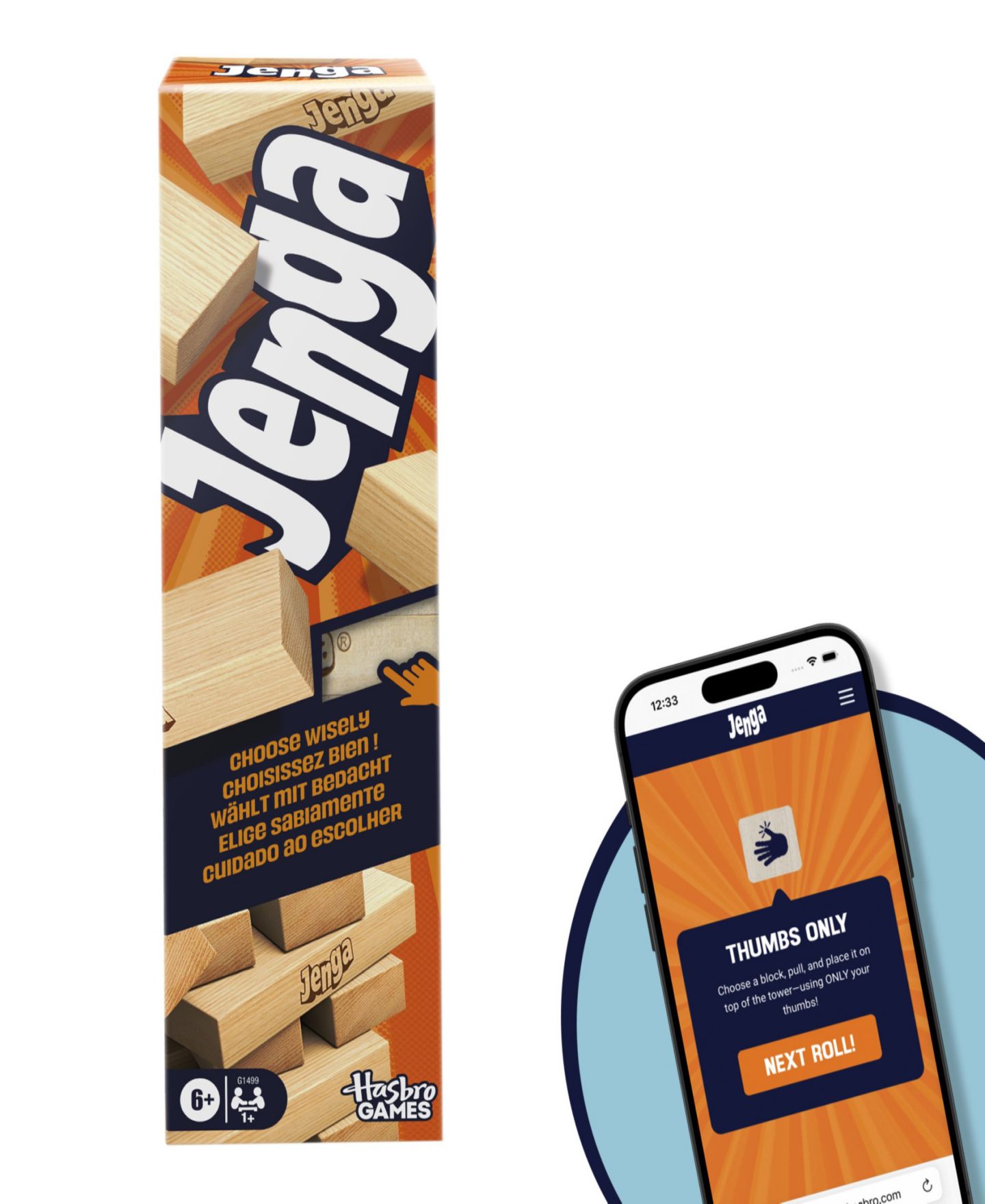 Детские настольные игры Hasbro Gaming Jenga Classic 54-Piece Board Game, Ages 6+, цвет: Разноцветный — фото 2