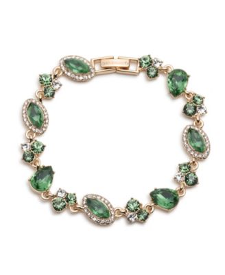 Foldover Crystal Stone Flex Bracelet