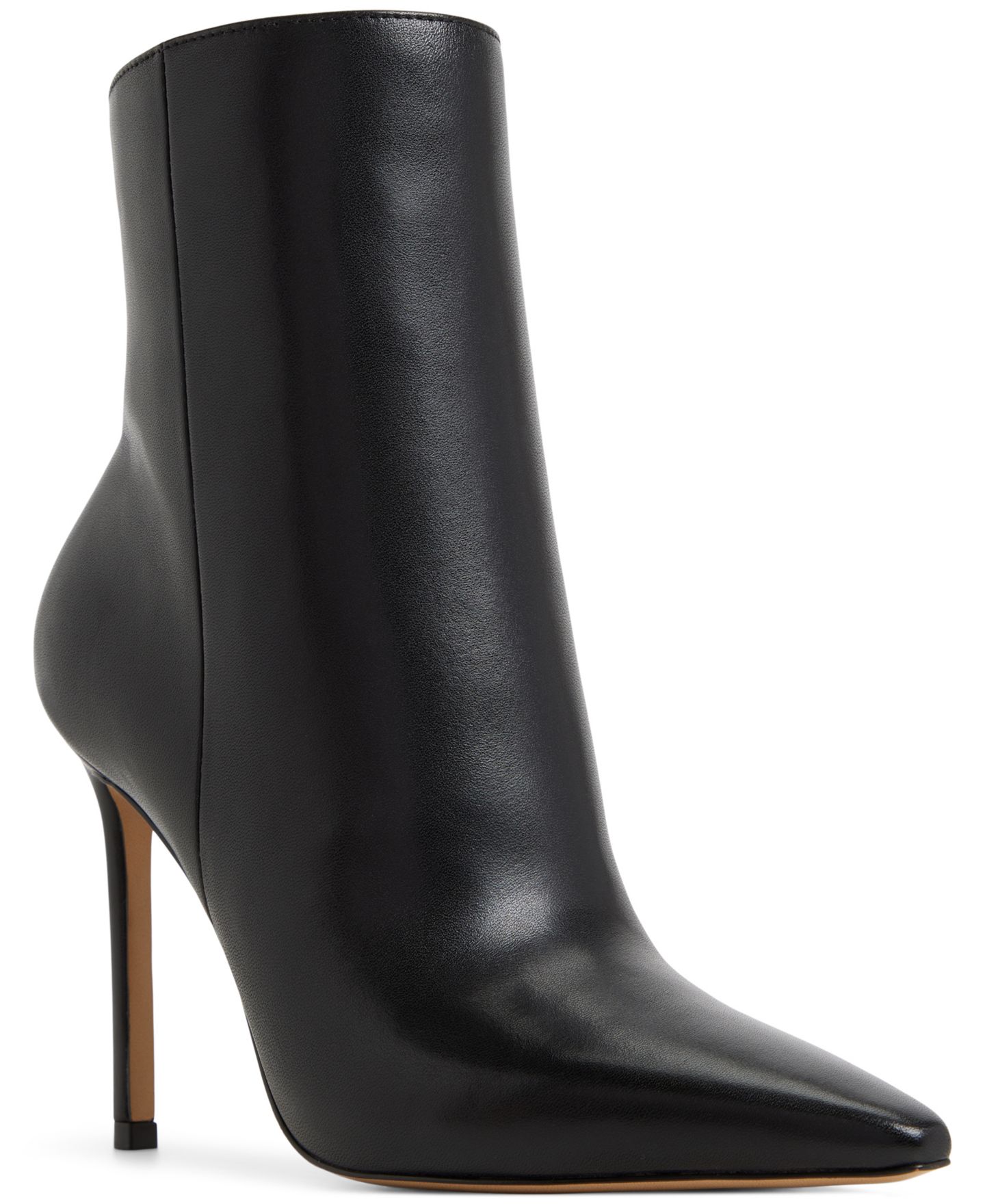 Женские ботинки ALDO Guavaberry Pointed Toe Dress Booties, цвет: Чёрный гладкий — фото 1