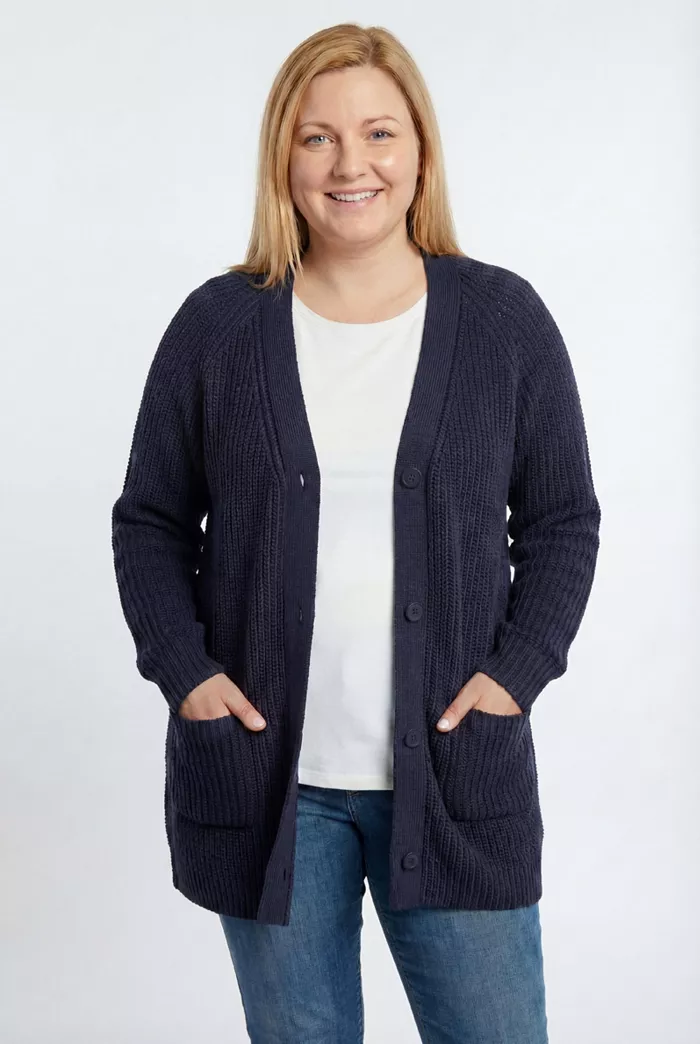 Plus Size Within Button-Front Shaker Cardigan Sweater - thumbnail 7