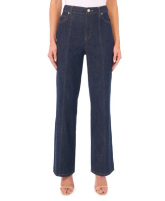 Women's Front Seam High-Waist Flare Jeans