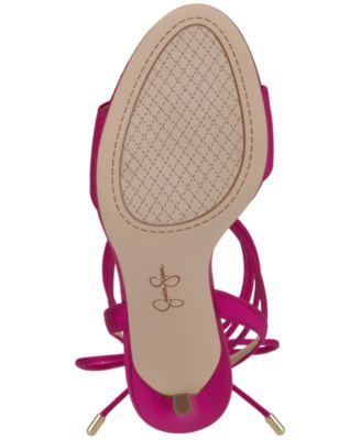 Women's Jenzin Feather Lace-Up Stiletto Dress Sandals