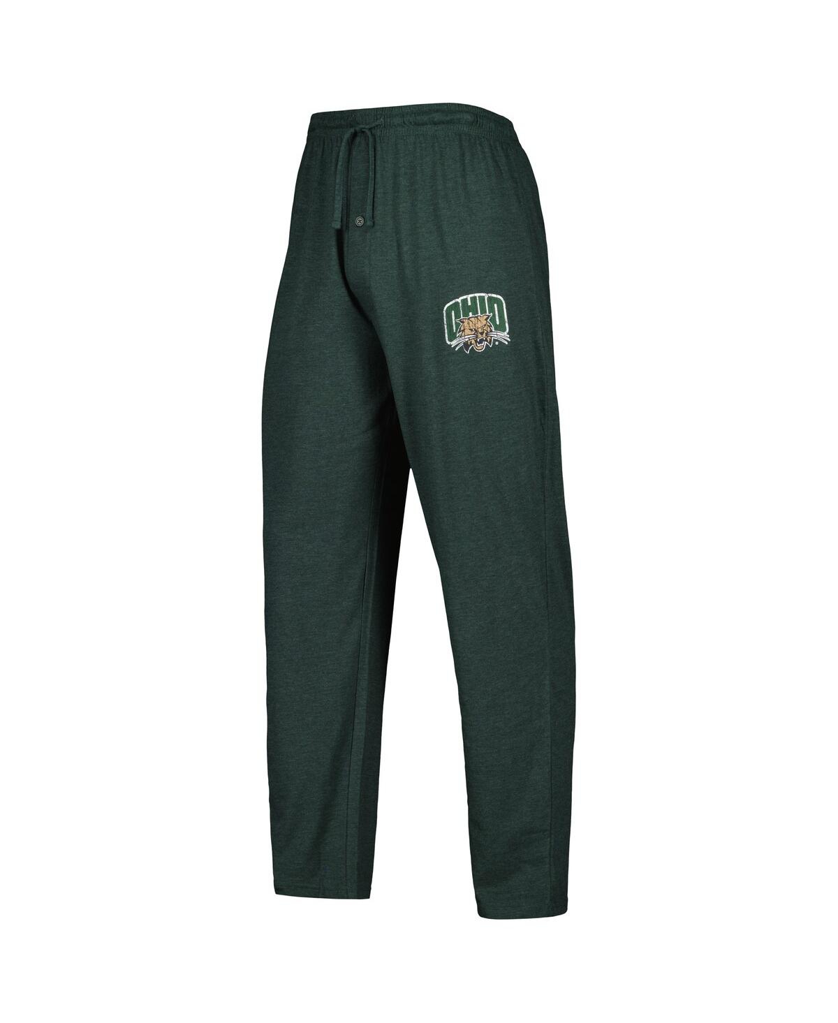 Concepts Sport Men's Green/charcoal Ohio Bobcats Meter Long Sleeve Top And Pants Sleep Set In Green