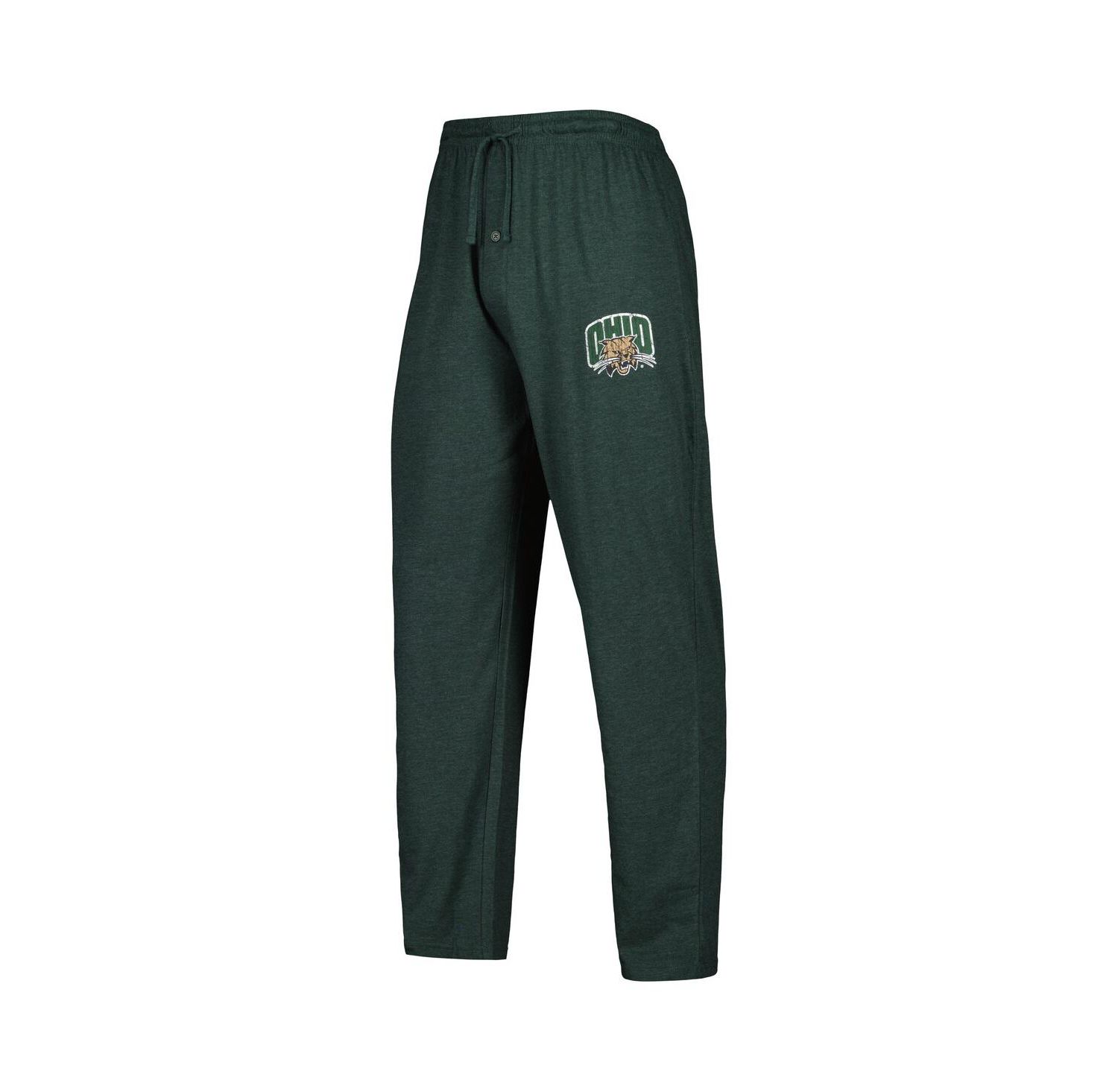 Men's Green/Charcoal Ohio Bobcats Meter Long Sleeve Top and Pants Sleep Set