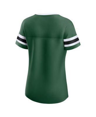 Women's&nbsp;Green New York Jets Lace-Up Bling T-Shirt