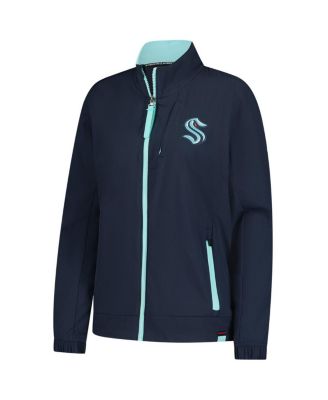 Women's&nbsp;Deep Sea Blue Seattle Kraken Authentic Pro Rink Coaches Full-Zip Jacket