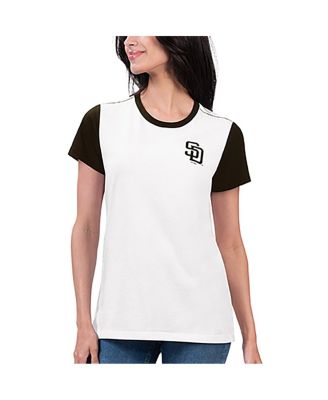 G-III 4Her by Carl Banks - Women's White San Diego Padres Illustration Ringer T-Shirt
