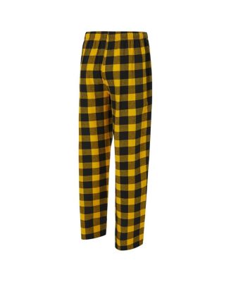 Men's 2-Piece Black/Gold Pittsburgh Steelers Avondale T-Shirt and Flannel Pants Set