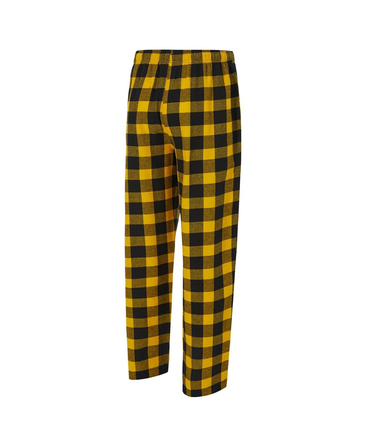 Concepts Sport Men's 2-piece Black/gold Pittsburgh Steelers Avondale T-shirt And Flannel Pants Set In Multi