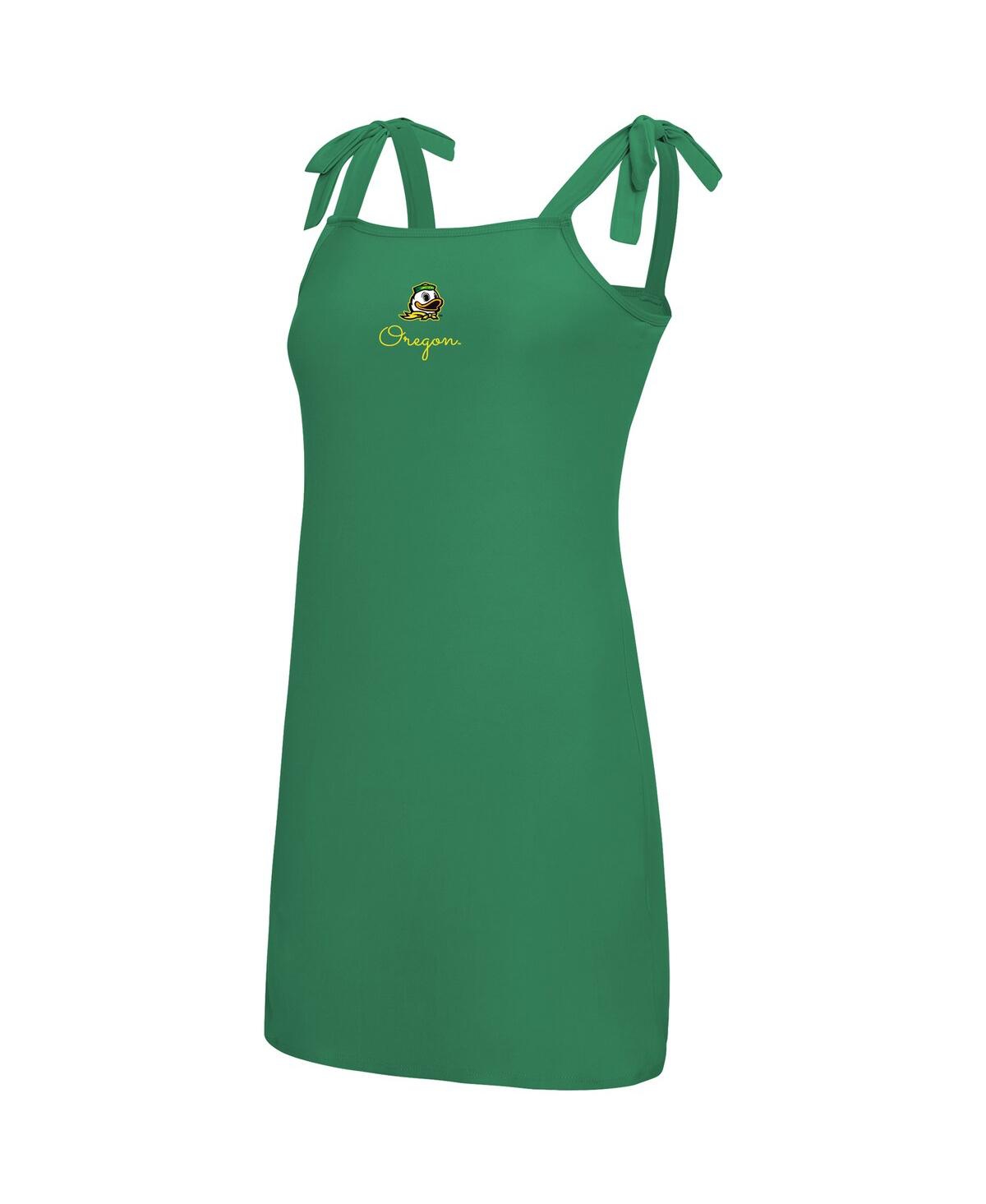 Concepts Sport Women's Kelly Green Oregon Ducks Tie-shoulder Nightdress In Green