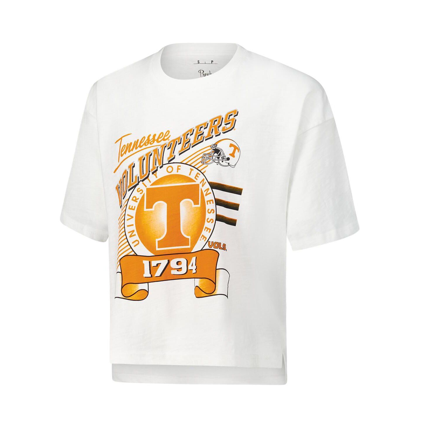Женская футболка Pressbox White Tennessee Volunteers Rock Roll Slub — фото 2