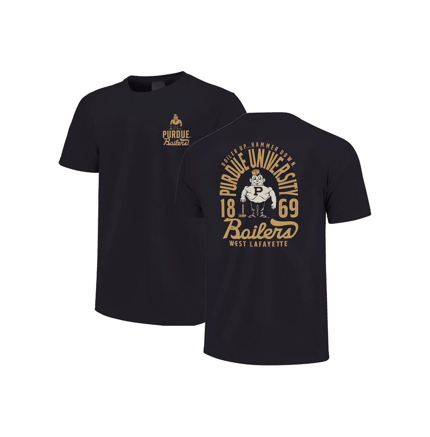 Детская футболка Image One Black Purdue Boilermakers Comfort Colors Mascot Overlay — фото 1