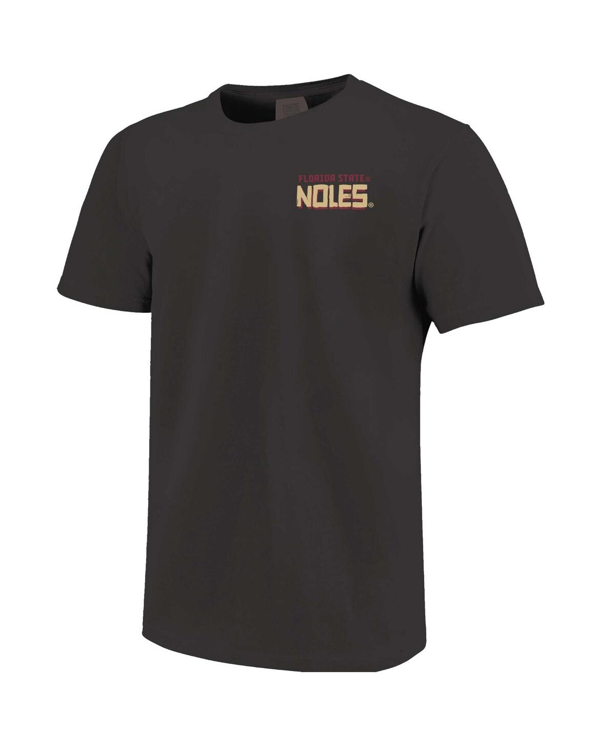 Image One Men's And Women's Black Florida State Seminoles Bouquet Hyper Local Comfort Colors T-shirt In Black